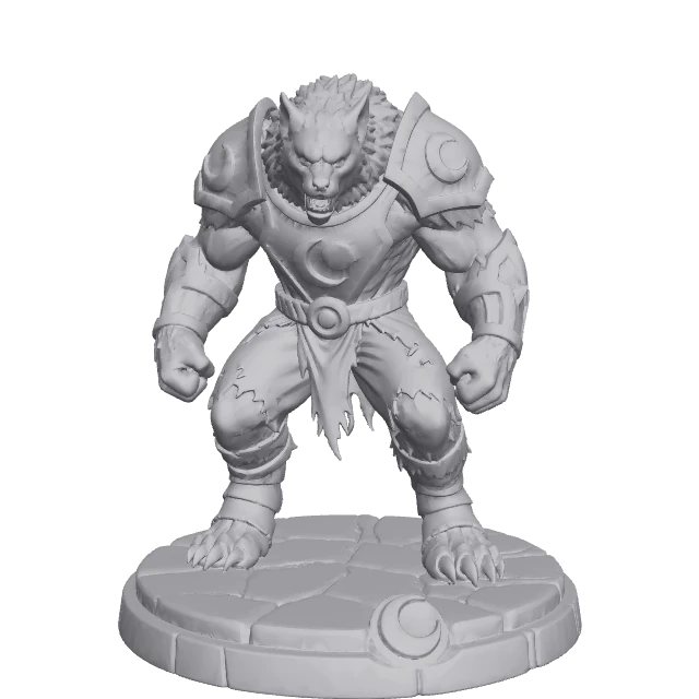Moonforged Warlord — Werewolf Brute render