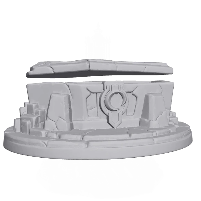 Crescent Seal Coffin — Objective Coffin render