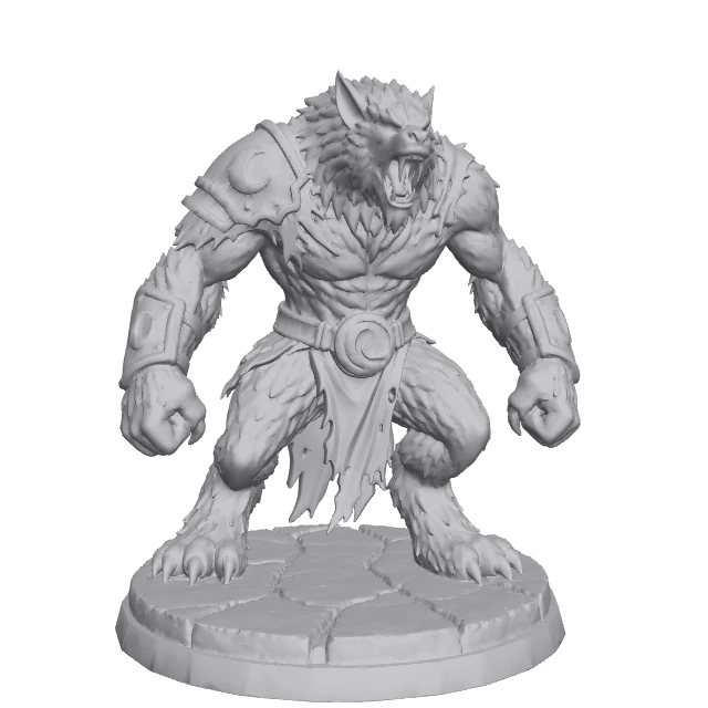 Crescentfang Warlord — Werewolf Alpha Boss render