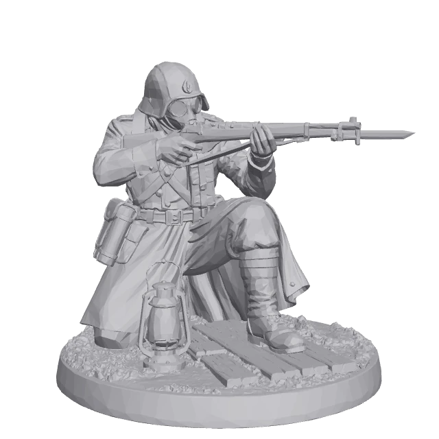 Watch Trooper (Kneeling) — Trench Infantry render